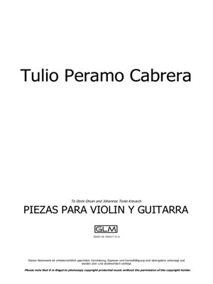cover image of Piezas para violín y guitarra (1. Preludio; 2. Danza a tres; 3. Habanereando; 4. Crepuscular; 5. Canción sin palabras; 6. Zapateadero)